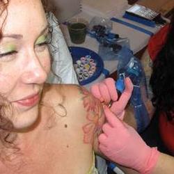 Tattoos - Working on Melissa - 79163